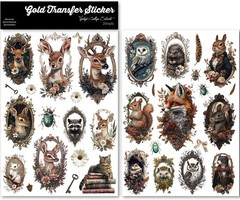 Vintage Rub On Transfers for Crafts DIY Glass Stickers 2 Sheets Furniture Decals