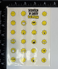 Vintage Stickers Scratch N Sniff Lemon 3M 1989 HT-853 Yellow Sunshine