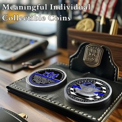 Thin Blue Line Police Challenge Coins for Dad – Law Enforcement Police Office…