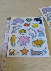 2 Sheets Vintage Carson-Dellosa Realistic Sea Life Stickers, 30 Stickers