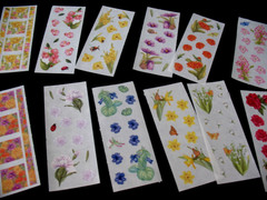 Lot Vintage paper, Months in Bloom stickers, Holly Days & Dazzle, Soft Linen Pk