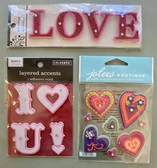 Lot Of Valentines Day Stickers! Jolee’s Boutique, Cloud 9, Reminiscence, Etc