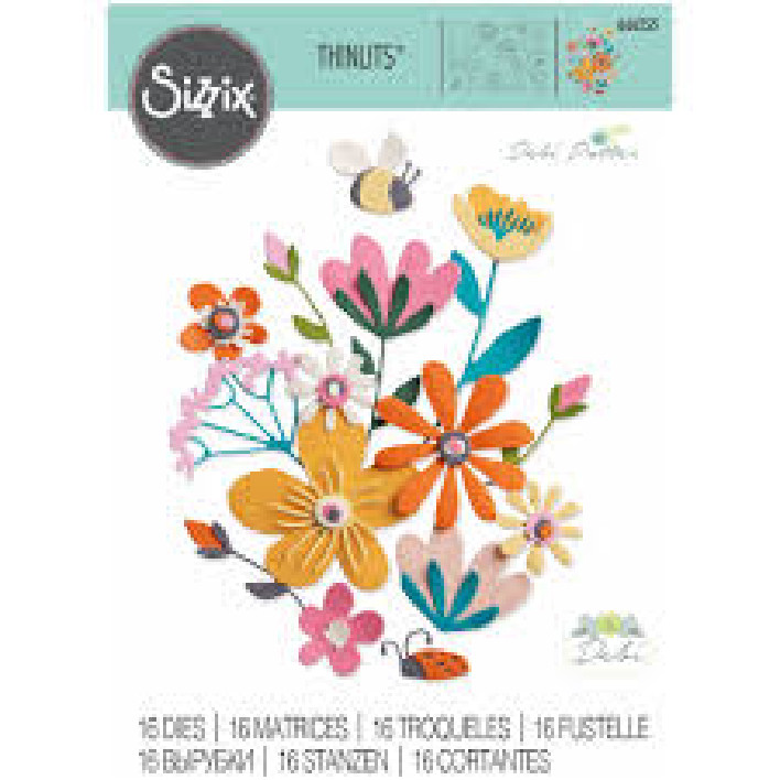 Sizzix Stamping Metal Die THINLITS – FABULOUS BOLD FLORA – #666255