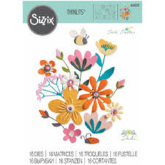 Sizzix Stamping Metal Die THINLITS – FABULOUS BOLD FLORA – #666255