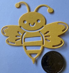 HAPPY BUMBLEBEE Die-Cut Embellishments(3pcs)Bugs•Flying•Wing•Insect•Card Making•