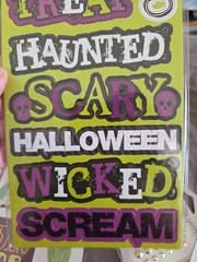 Studio G Halloween Scrapbook Kit Lot 6PC Chipboard Stickers Gems Pumpkin