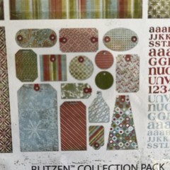 Basic Grey Blitzen 12 x 12 Scrapbook Collection Kit & Coordinating Bazzill Paper