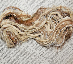 Fiber Art Yarn Journal Scrapbook Mixed Media Gift Wrap 24 Yds «Coffee & Cream»