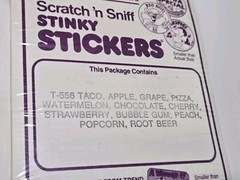 Vintage TREND 288 Stinky Stickers Scratch ‘n Sniff 12 Flavors T-556 NOS Rare!