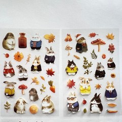 Best Dressed Bunny Stickers 4 Sheets Easter Junk Journal Collage Scrapbooking