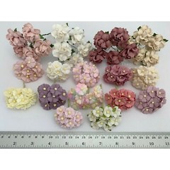 140 Mixed Colors Sizes Pastel Tone Wedding Craft Paper Flower (TH-140/QA7)