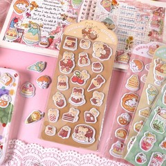 Cute Themed Decorative 3D Sticker Set for Journaling Stationery Decoration DIY