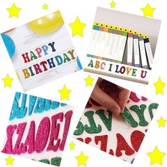 5 Sheets 210PCS Colorful Glittery Foam Self Adhesive Letters Stickers,Foam Le…