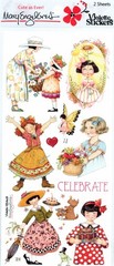 Mary Engelbreit-Celebrate Mother Flowers Birthday Cake Violette 2 STICKER SHEETS