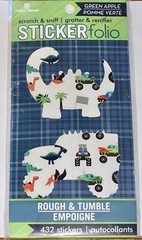 Paper House Scratch & Sniff Sticker Folio Rough &Tumble 432 Stickers Green Apple