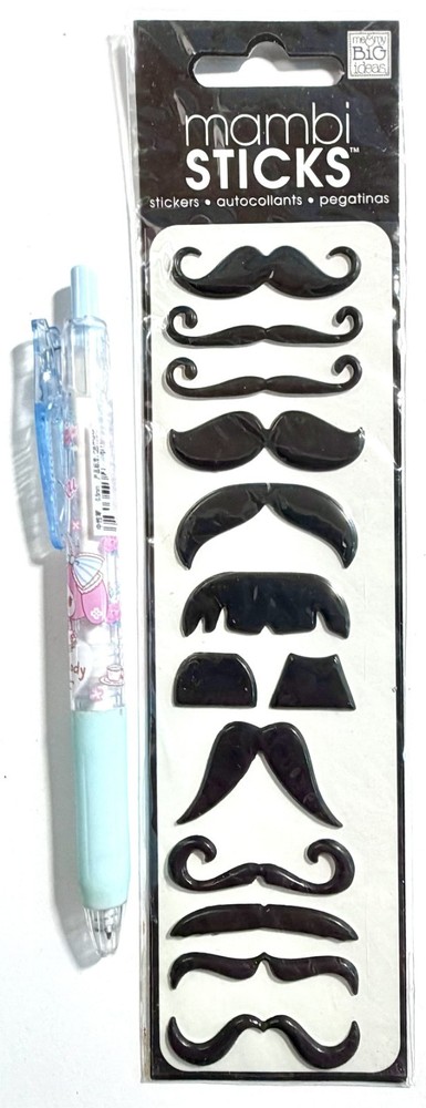 Mustache Stickers Me & My Big Ideas Scrapbooking Card Journal Planner