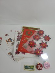 Vintage 1990s Holiday Christmas Mixed Sticker Sheets Hallmark Hobby lobby Ect
