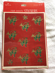 Hallmark Foil stickers Christmas gold 2 new 2 opened+ 3 colorful opened 150+