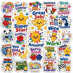 100PCS Back to School Stickers for Kids & Teachers – Fun Classroom Supplies