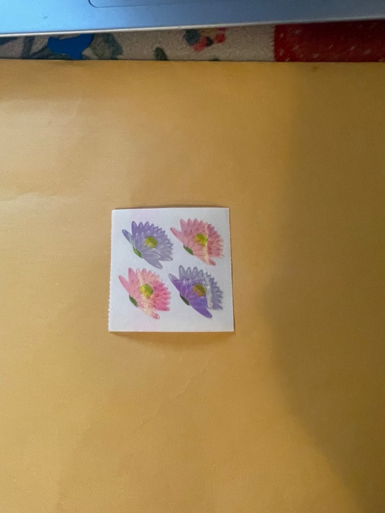 Vintage 1980s Great Seven Pearly Water Lily Stickers