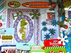 LOT 320 PCS CHRISTMAS WINTER HOLIDAY SCRAPBOOK PAPERS STICKERS EMBELLISHMENTS