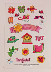 Summer Fun Stickers 3 pc set CURRENT USA ONC