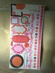 Crate Paper Journal Stickers Pink Orange Brown Pink Plum Collection