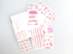 (Pack of 2) Romantic Cherry Flower Stickers for Scrapbooking – Japanese Pink Che