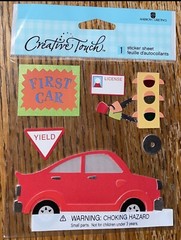 RARE CREATIVE TOUCH ~ First Car ~ License Keys Learn To Drive St Signs Stickers