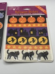 SEALED Vintage Halloween Stickers 4 Sheets Forget Me Not American Greetings (2)