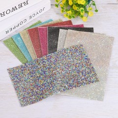Bling Rhinestone Sheet Self-Adhesive Sticker 4.72 x 7.87 Inch Gray