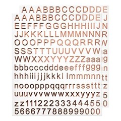 Alphabet Letters Number Stickers 3D Foil Glitter Self Adhesive for Rose Gold
