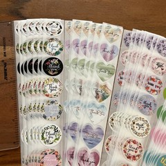 300pcs Cute Thank You Stickers 1 inch Small Business Decorate Envelopes Sealing
