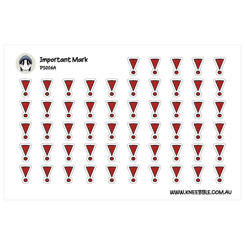 Warning Planner Stickers – Important Task Reminder Labels for To-Do Lists