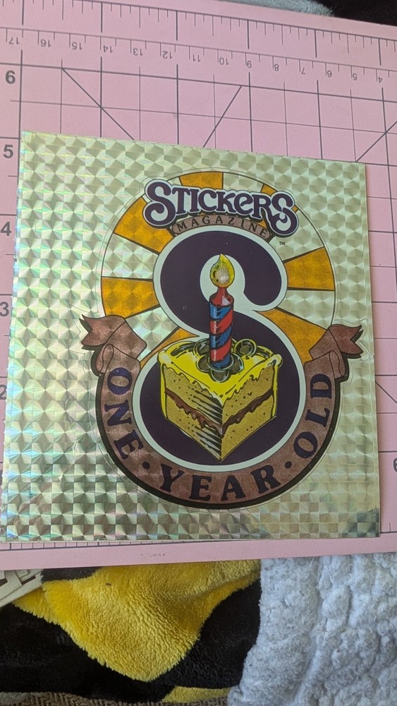 Vintage Stickers Stickers Magazine 1-year-old Birthday Sticker Prism