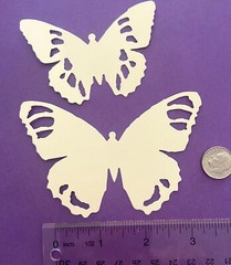 20 TATTERED BUTTERFLY cardstock paper die cut embellishments