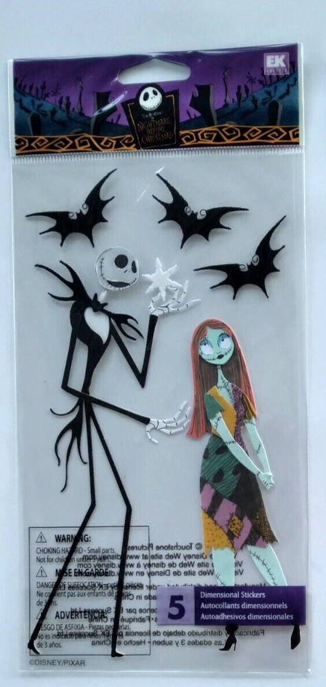 RARE EK Success Disney NIGHTMARE BEFORE CHRISTMAS Dimensional Stickers RETIRED