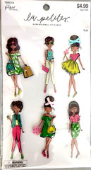 The Paper Studio Women Fashion Acetate 3D Stickers Glamour Scrapbook Embellishs