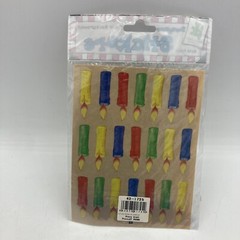 Vtg Provo Craft Stickers Birthday Candles Multicolored Clear Background