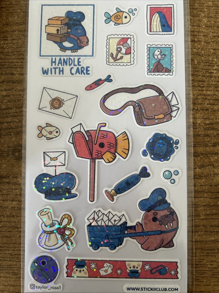 Stickii Club Sea Life Delivery Stickers Sheet By Taylor_Ross1￼