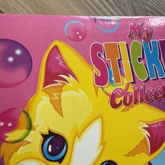 VTG Lisa Frank My Sticker Collection 3 Ring Binder Kitten Bubbles w/Stickers