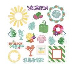 Creative Memories Chasing The Sun EMBELLISHMENTS (20) Mixed Laser & Die Cuts
