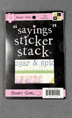 Lot of Baby Girl Scrapbook Stickers Butterfly Flowers Sayings Mixed Brands