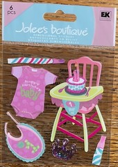 RARE Jolees Happy Birthday Baby Girl I’m 1 Year Old 1st First High Chair Cake 3D