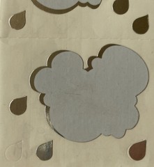 CLOUD FOIL Sticker(8pc)Mrs.Grossman’s •Raindrop•Weather•Sky•Rain•Metallic•White