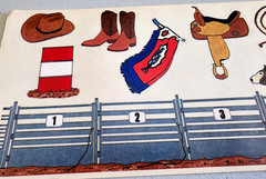 Rodeo Cowboy Bull Riding Clear Sticker Sheet 12″ Western Vintage Scrapbook Mania