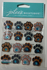 Jolee’s Boutique Glitter Paw Prints Stickers EK Success 16PC 50-21171 Sealed