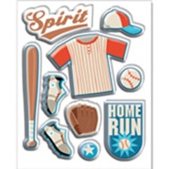 GAME DAY BASEBALL STICKER GEMS SCRAPBOOKING *AMERICAN TRADITIONAL 10 PCS