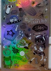 GAIA Topping LAB Neo Geek Girl Hologram Sticker Kawaii Heisei Space MADE JAPAN