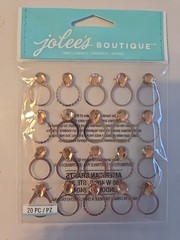 Jolees Boutique ROSE GOLD RINGS MINI REPEATS Scrapbooking stickers